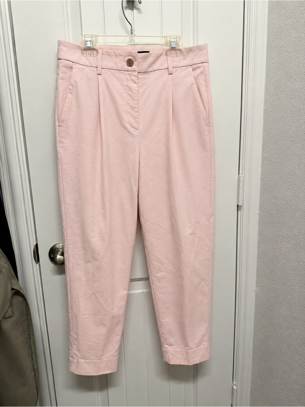 Express Light Pink Ankle-Length Tailored Pants